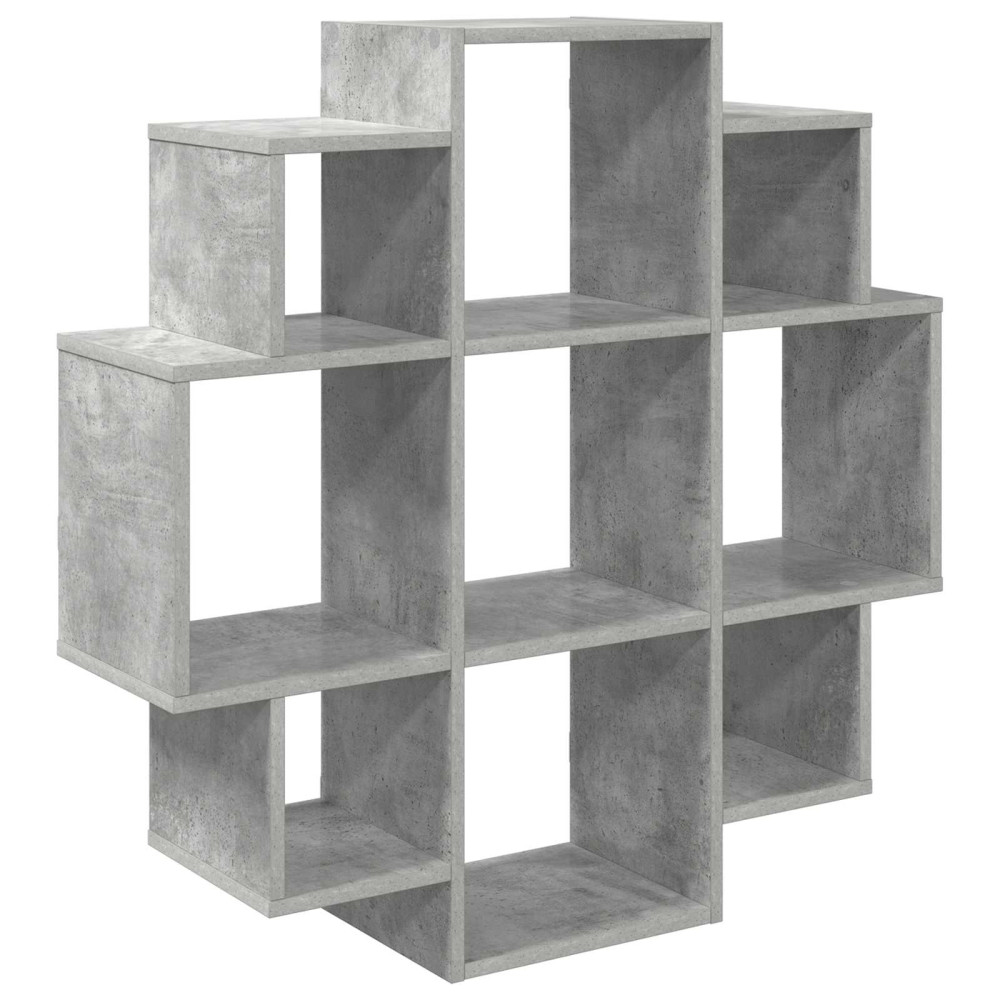 Produktbild för Vägg hylla Betonggrå 90 x 25 x 90 cm Konstruerat trä