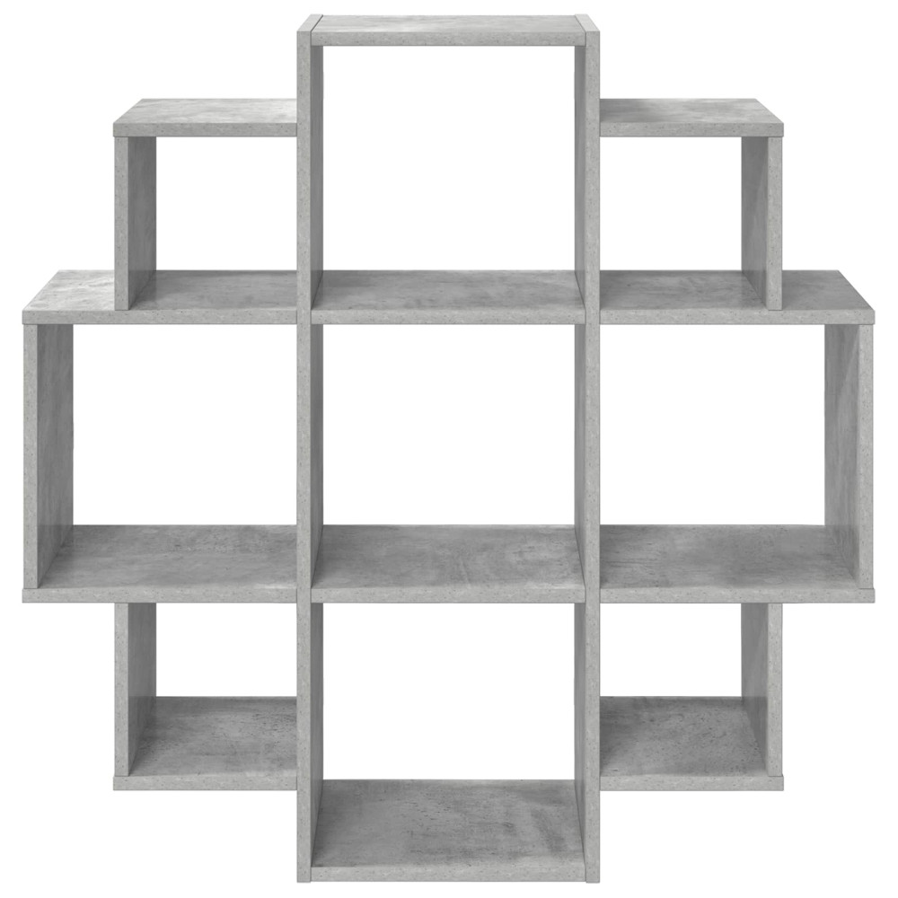 Produktbild för Vägg hylla Betonggrå 90 x 25 x 90 cm Konstruerat trä