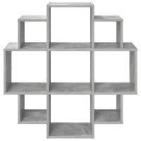 Produktbild för Vägg hylla Betonggrå 90 x 25 x 90 cm Konstruerat trä