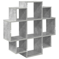 Produktbild för Vägg hylla Betonggrå 90 x 25 x 90 cm Konstruerat trä