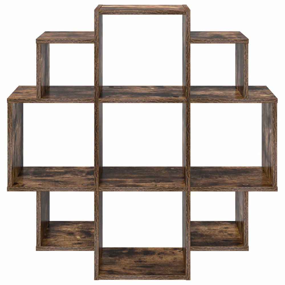 Produktbild för Vägg hylla Rökt ek 90 x 25 x 90 cm Konstruerat trä