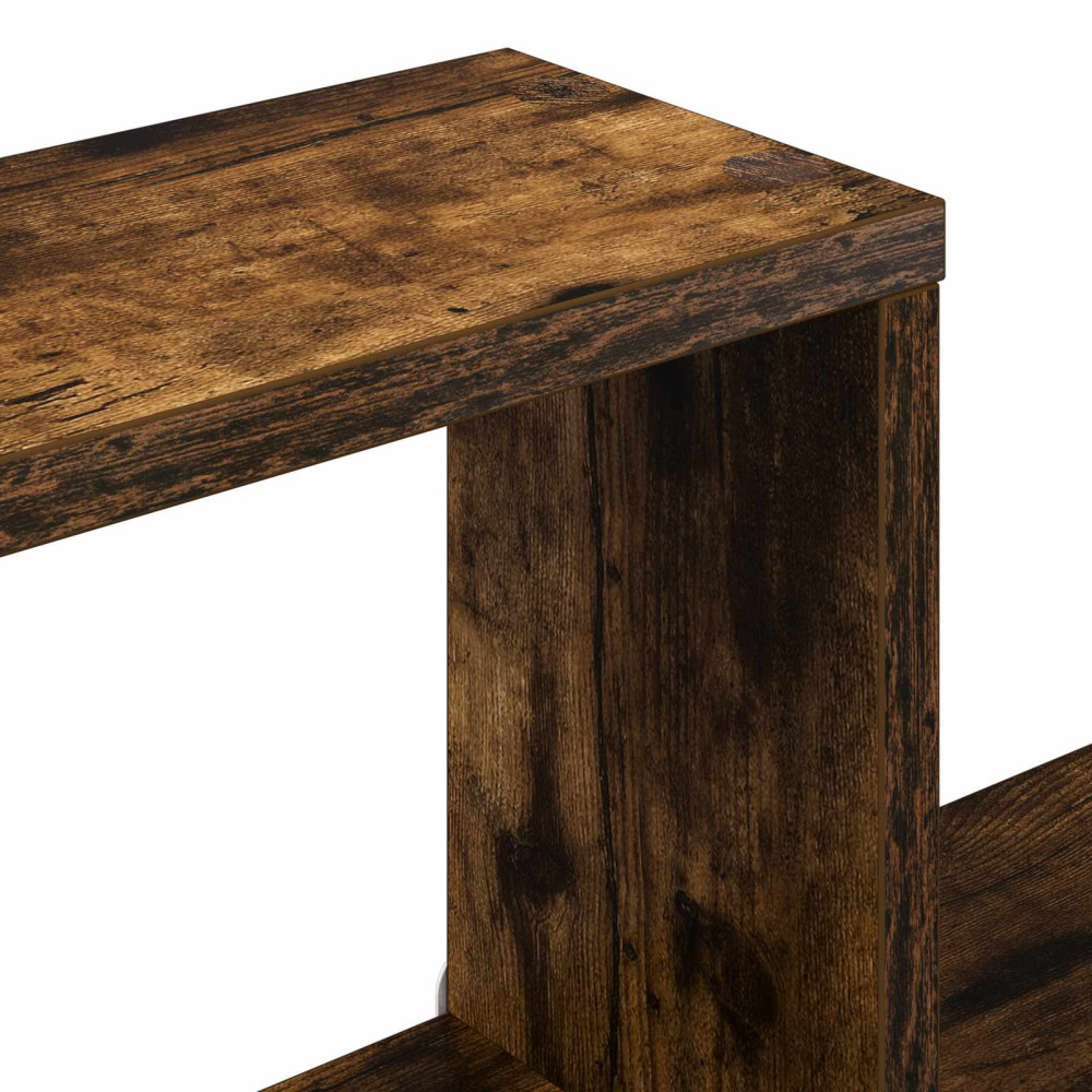 Produktbild för Vägg hylla Rökt ek 90 x 25 x 90 cm Konstruerat trä
