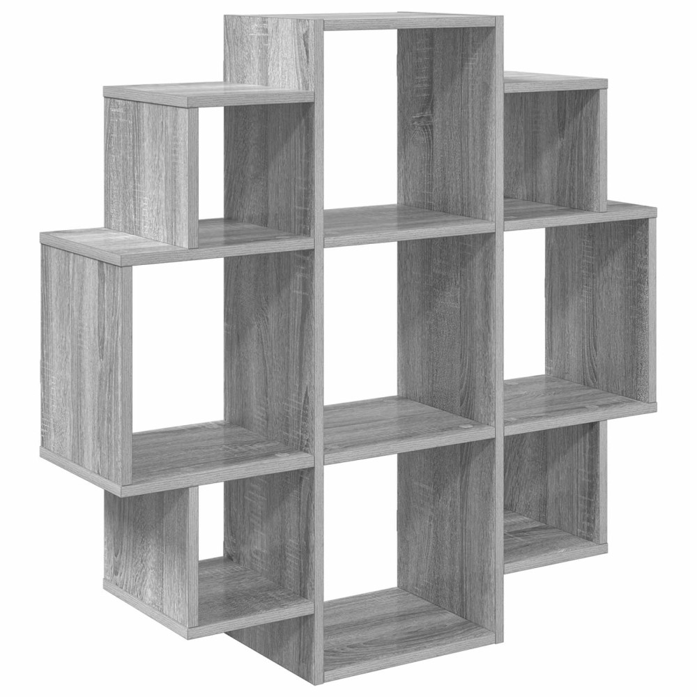 Produktbild för Vägg hylla Grå Sonoma 90 x 25 x 90 cm Konstruerat trä