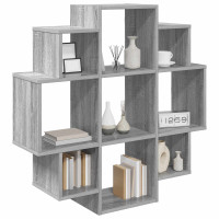Produktbild för Vägg hylla Grå Sonoma 90 x 25 x 90 cm Konstruerat trä
