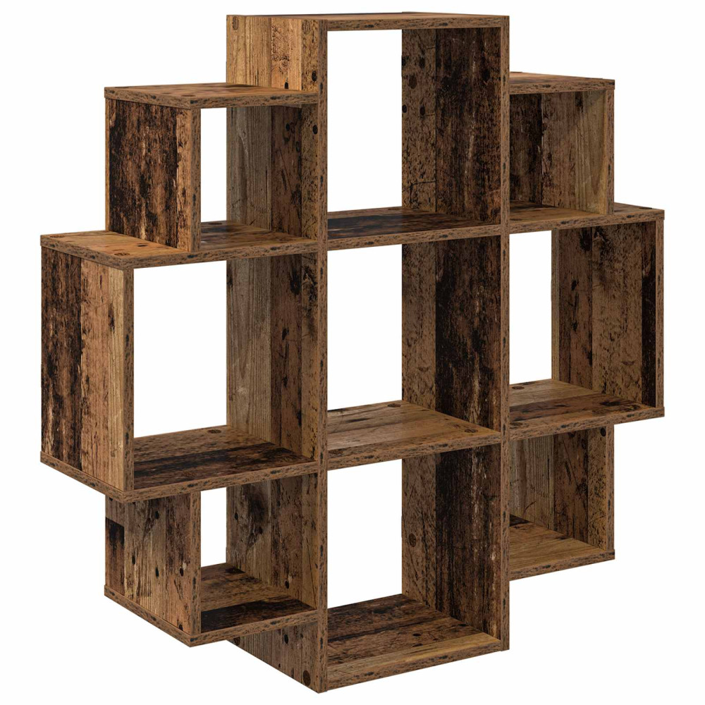 Produktbild för Vägg hylla Gammalt trä 90 x 25 x 90 cm Konstruerat trä