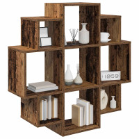Produktbild för Vägg hylla Gammalt trä 90 x 25 x 90 cm Konstruerat trä