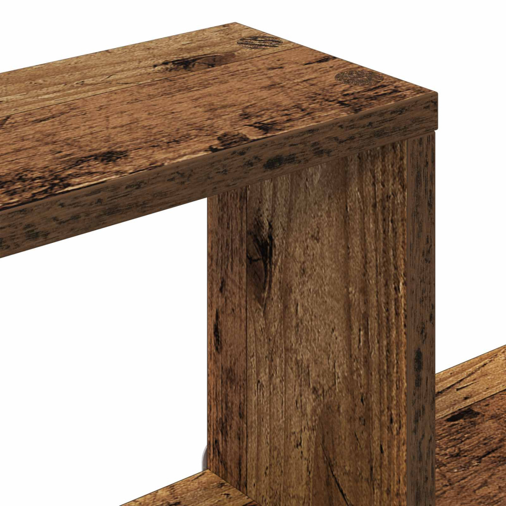 Produktbild för Vägg hylla Gammalt trä 90 x 25 x 90 cm Konstruerat trä