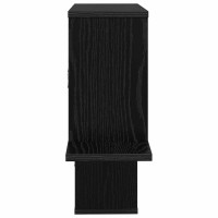 Produktbild för Vägg hylla Svart ek 122 x 18 x 60 cm Konstruerat trä