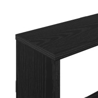 Produktbild för Vägg hylla Svart ek 122 x 18 x 60 cm Konstruerat trä