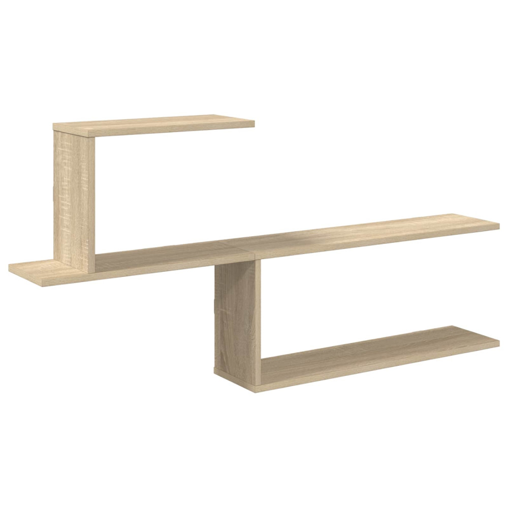 Produktbild för Vägg hylla Sonoma-ek 122 x 18 x 60 cm Konstruerat trä