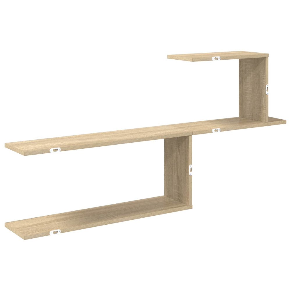 Produktbild för Vägg hylla Sonoma-ek 122 x 18 x 60 cm Konstruerat trä
