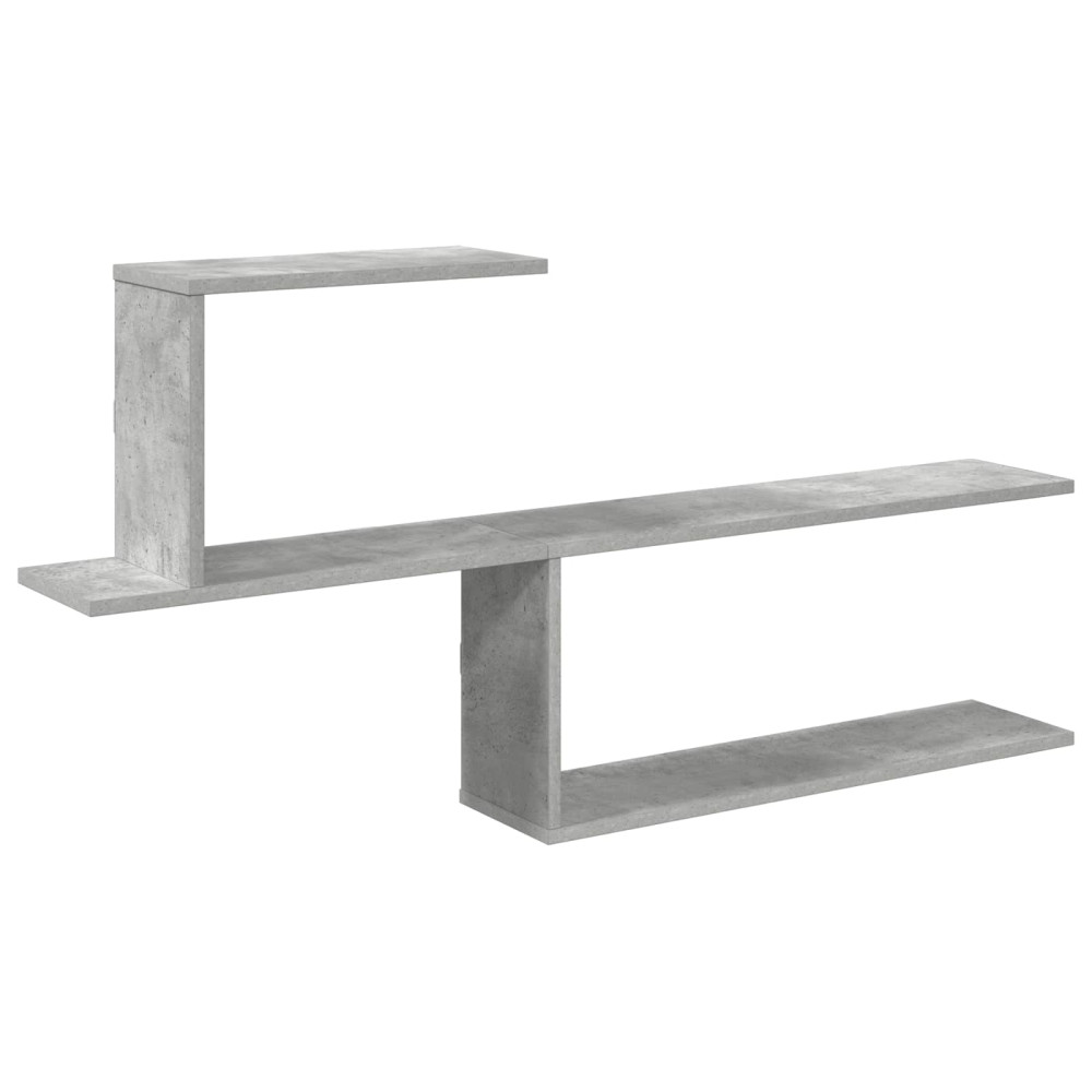 Produktbild för Vägg hylla Betonggrå 122 x 18 x 60 cm Konstruerat trä