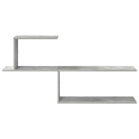 Produktbild för Vägg hylla Betonggrå 122 x 18 x 60 cm Konstruerat trä