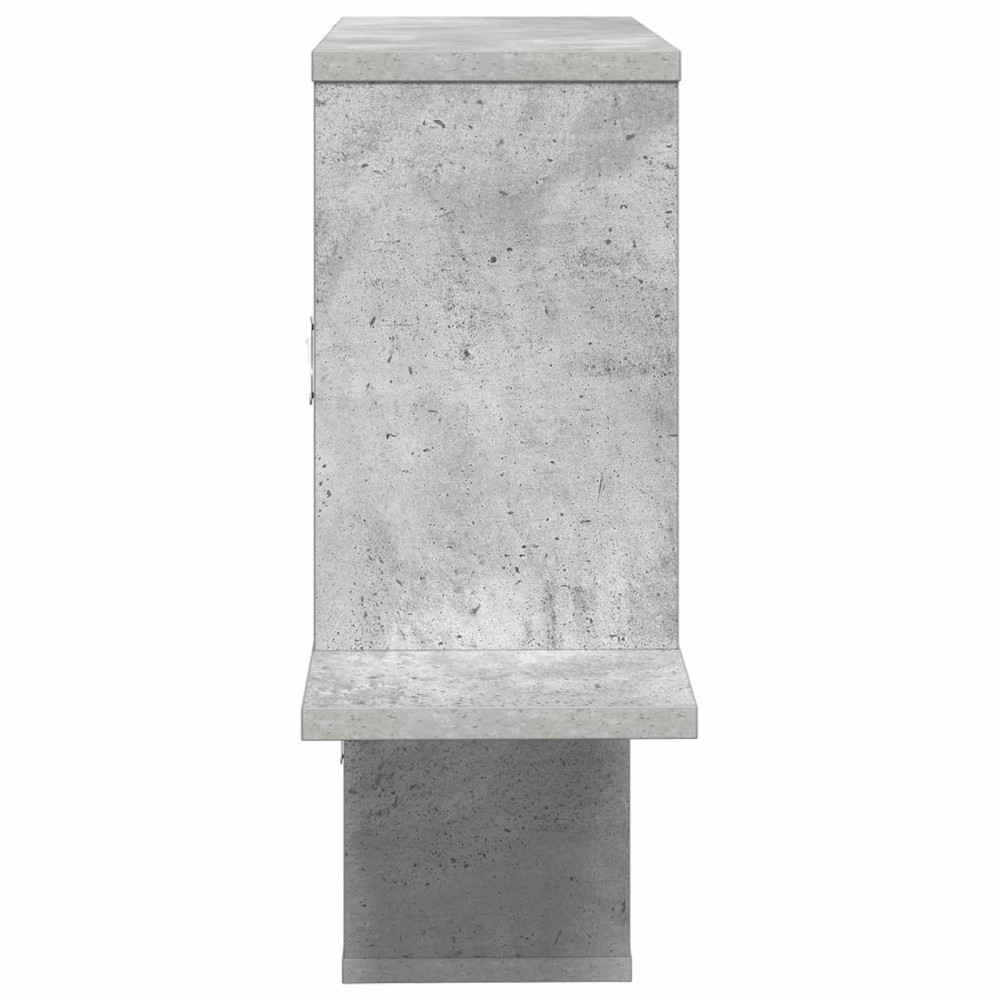 Produktbild för Vägg hylla Betonggrå 122 x 18 x 60 cm Konstruerat trä