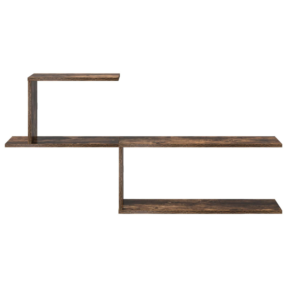 Produktbild för Vägg hylla Rökt ek 122 x 18 x 60 cm Konstruerat trä