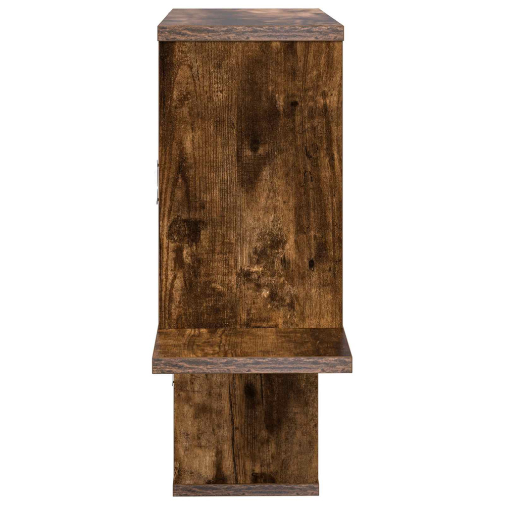 Produktbild för Vägg hylla Rökt ek 122 x 18 x 60 cm Konstruerat trä
