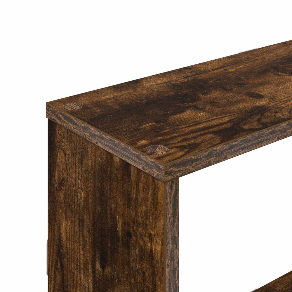 Produktbild för Vägg hylla Rökt ek 122 x 18 x 60 cm Konstruerat trä