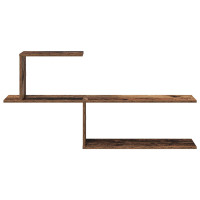 Produktbild för Vägg hylla Gammalt trä 122 x 18 x 60 cm Konstruerat trä