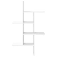 Produktbild för Vägg hylla Vit 61 x 15 x 102 cm Konstruerat trä