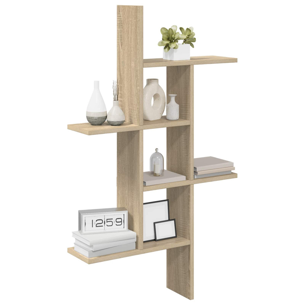 Produktbild för Vägg hylla Sonoma-ek 61 x 15 x 102 cm Konstruerat trä