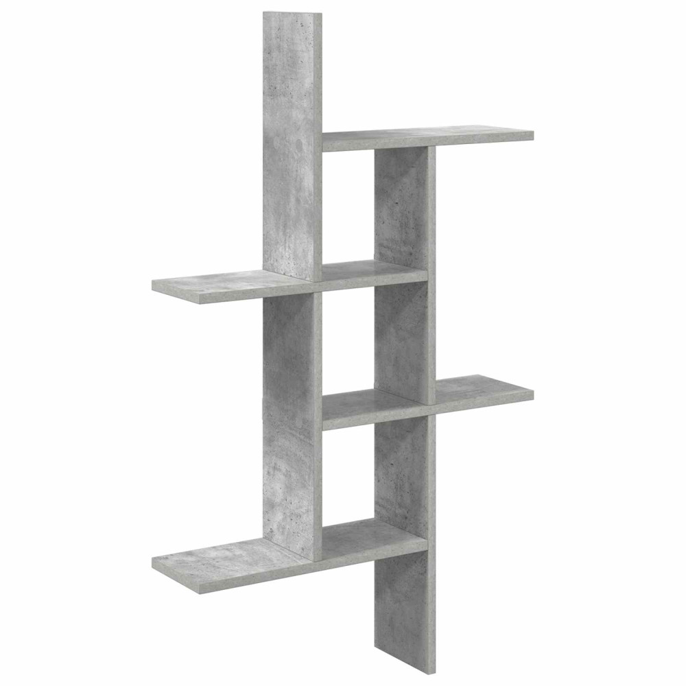 Produktbild för Vägg hylla Betonggrå 61 x 15 x 102 cm Konstruerat trä
