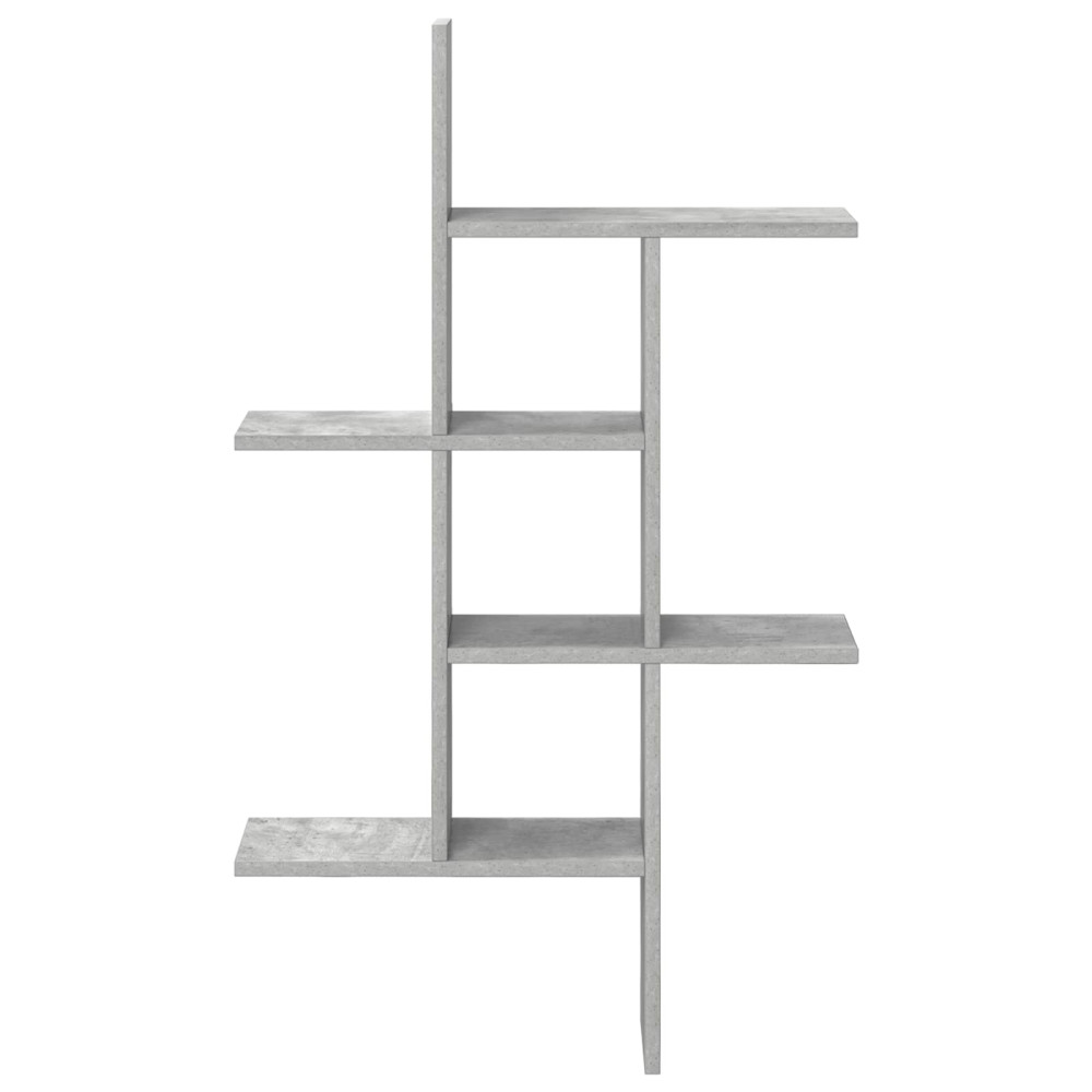 Produktbild för Vägg hylla Betonggrå 61 x 15 x 102 cm Konstruerat trä