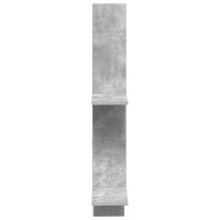 Produktbild för Vägg hylla Betonggrå 61 x 15 x 102 cm Konstruerat trä