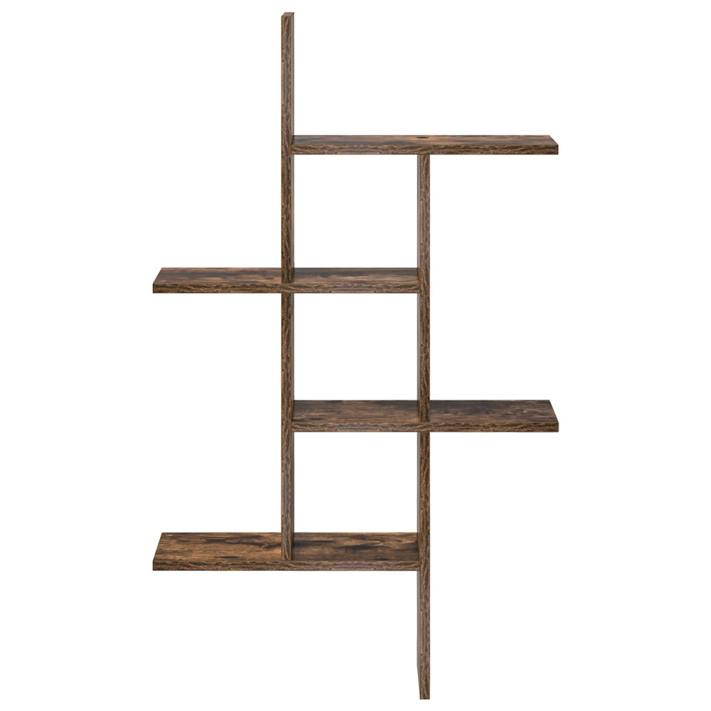 Produktbild för Vägg hylla Rökt ek 61 x 15 x 102 cm Konstruerat trä