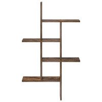 Produktbild för Vägg hylla Rökt ek 61 x 15 x 102 cm Konstruerat trä
