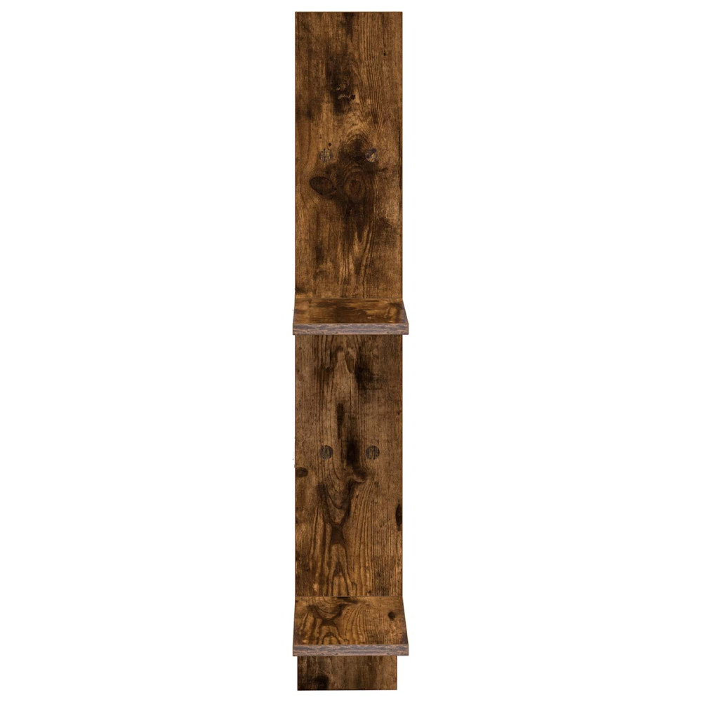 Produktbild för Vägg hylla Rökt ek 61 x 15 x 102 cm Konstruerat trä