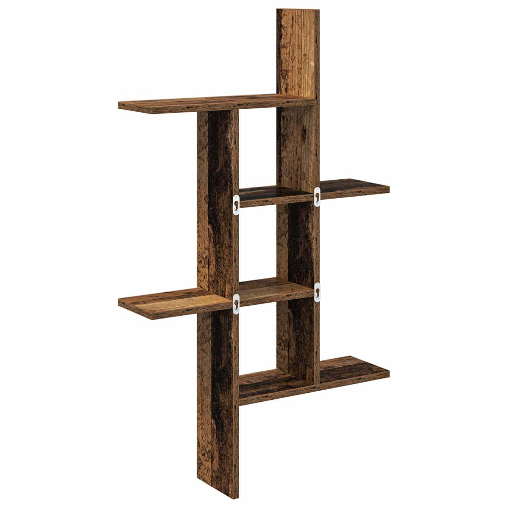 Produktbild för Vägg hylla Gammalt trä 61 x 15 x 102 cm Konstruerat trä