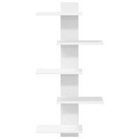 Produktbild för Väggflytande Hylla Vit 48,5 x 15 x 101 cm Konstruerat trä