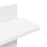 Produktbild för Väggflytande Hylla Vit 48,5 x 15 x 101 cm Konstruerat trä