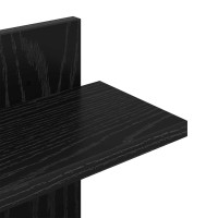 Produktbild för Väggflytande Hylla Svart ek 48,5 x 15 x 101 cm Konstruerat trä