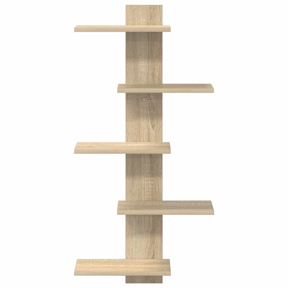Produktbild för Väggflytande Hylla Sonoma-ek 48,5 x 15 x 101 cm Konstruerat trä