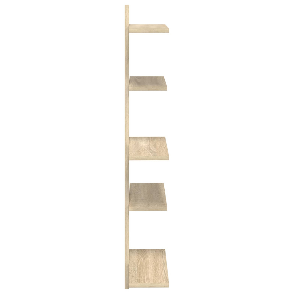 Produktbild för Väggflytande Hylla Sonoma-ek 48,5 x 15 x 101 cm Konstruerat trä
