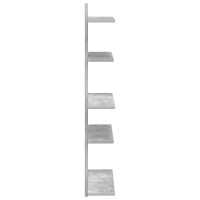 Produktbild för Väggflytande Hylla Betonggrå 48,5 x 15 x 101 cm Konstruerat trä