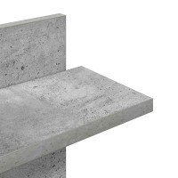 Produktbild för Väggflytande Hylla Betonggrå 48,5 x 15 x 101 cm Konstruerat trä