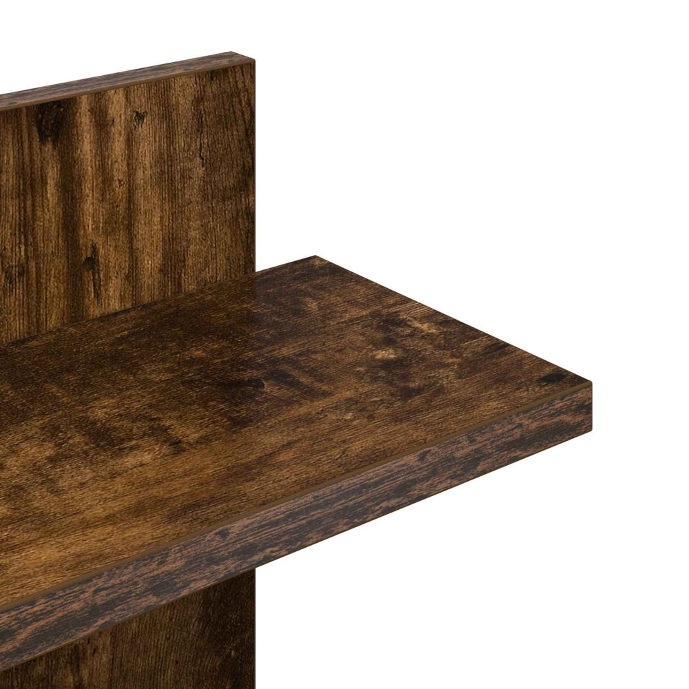 Produktbild för Väggflytande Hylla Rökt ek 48,5 x 15 x 101 cm Konstruerat trä