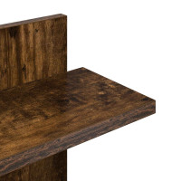 Produktbild för Väggflytande Hylla Rökt ek 48,5 x 15 x 101 cm Konstruerat trä