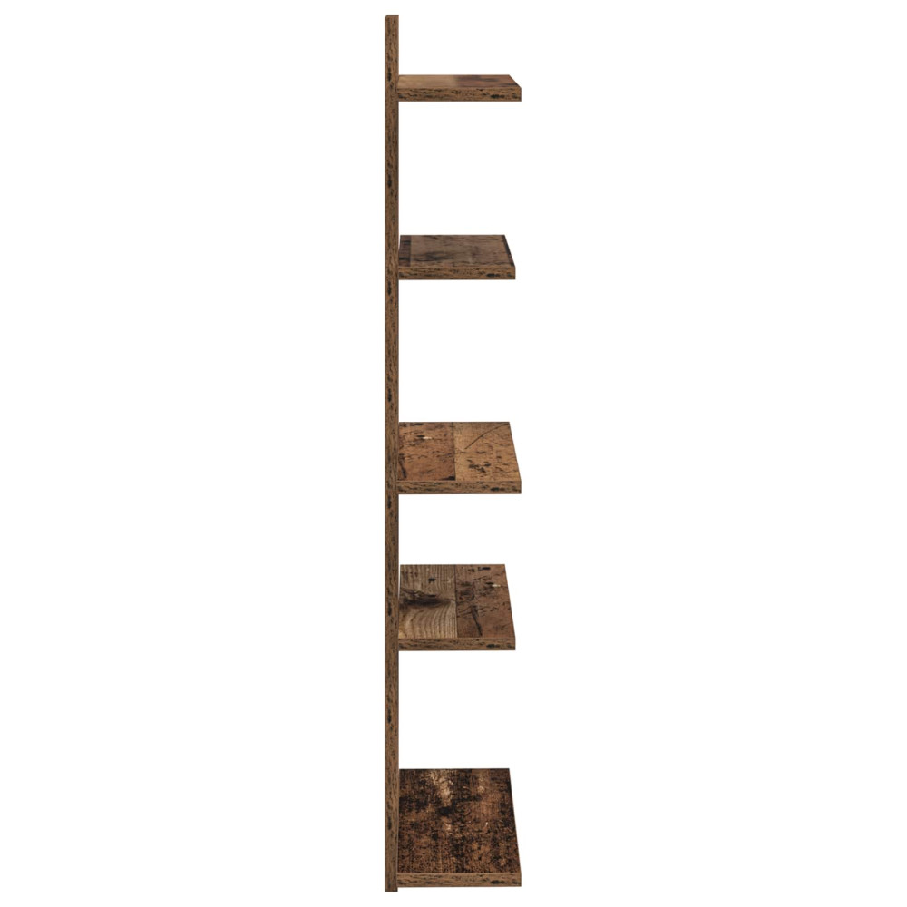 Produktbild för Väggflytande Hylla Gammalt trä 48,5 x 15 x 101 cm