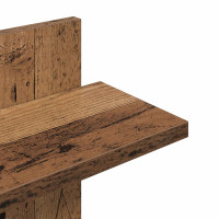 Produktbild för Väggflytande Hylla Gammalt trä 48,5 x 15 x 101 cm