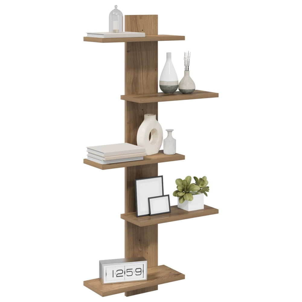 Produktbild för Väggflytande Hylla Artisan-ek 48,5 x 15 x 101 cm