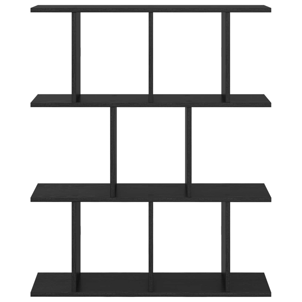 Produktbild för Vägg hylla Svart ek 80 x 20 x 96 cm Konstruerat trä