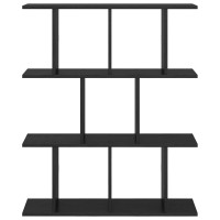 Produktbild för Vägg hylla Svart ek 80 x 20 x 96 cm Konstruerat trä