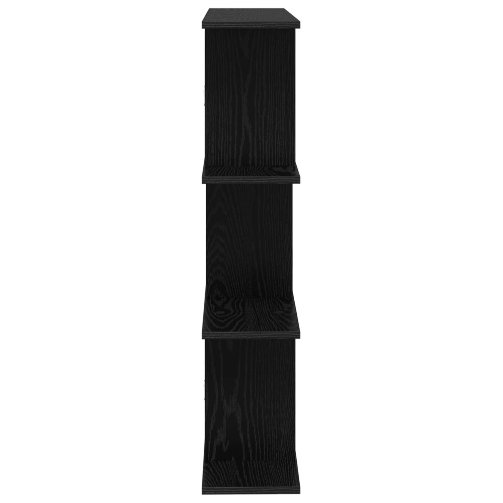 Produktbild för Vägg hylla Svart ek 80 x 20 x 96 cm Konstruerat trä