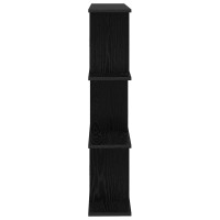 Produktbild för Vägg hylla Svart ek 80 x 20 x 96 cm Konstruerat trä