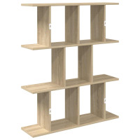 Produktbild för Vägg hylla Sonoma-ek 80 x 20 x 96 cm Konstruerat trä