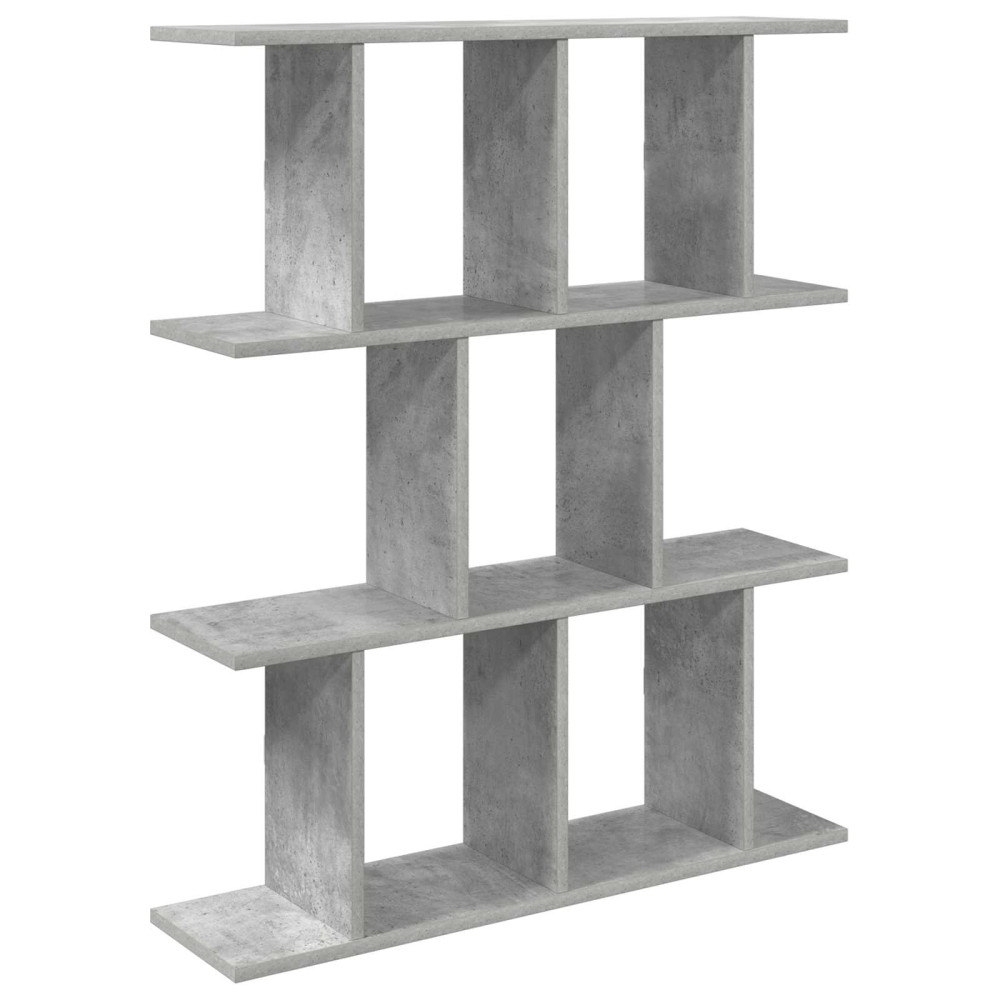 Produktbild för Vägg hylla Betonggrå 80 x 20 x 96 cm Konstruerat trä