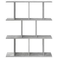 Produktbild för Vägg hylla Betonggrå 80 x 20 x 96 cm Konstruerat trä